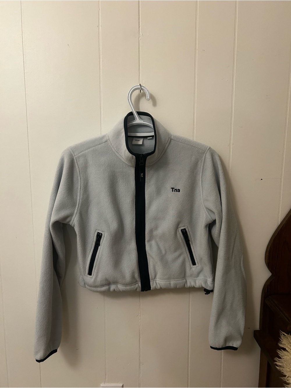 TNA Light Blue Fleece Jacket cropped